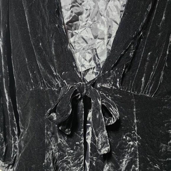 Lily Vintage Black Velour Blazer Cardigan - Picture 2 of 5